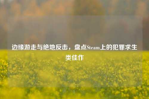 边缘游走与绝地反击，盘点Steam上的犯罪求生类佳作