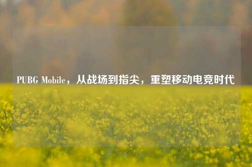 PUBG Mobile，从战场到指尖，重塑移动电竞时代