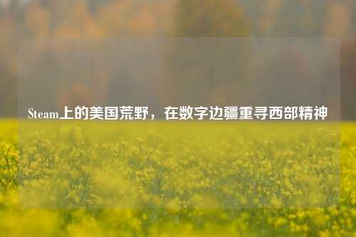 Steam上的美国荒野，在数字边疆重寻西部精神