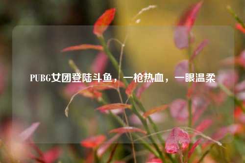 PUBG女团登陆斗鱼，一枪热血，一眼温柔