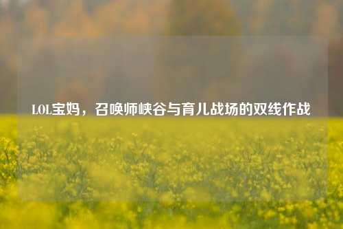 LOL宝妈,召唤师峡谷与育儿战场的双线作战