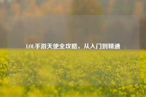 LOL手游天使全攻略，从入门到精通