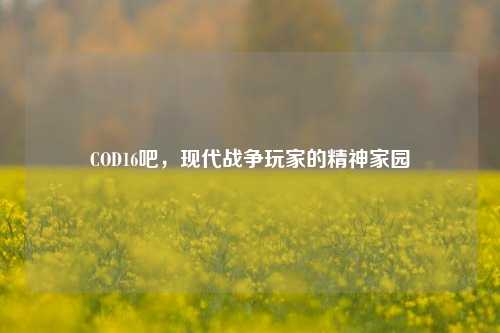 COD16吧,现代战争玩家的精神家园