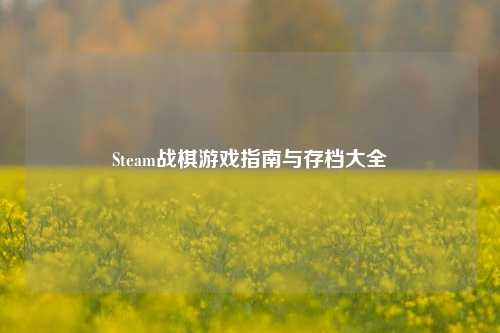 Steam战棋游戏指南与存档大全