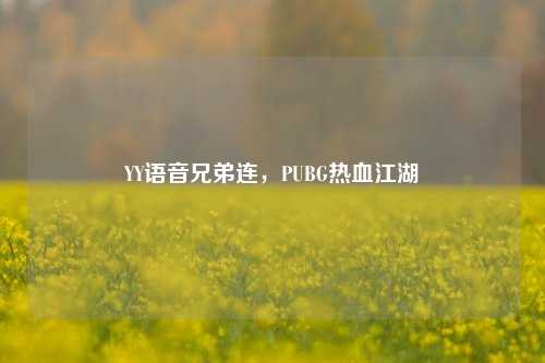 YY语音兄弟连，PUBG热血江湖