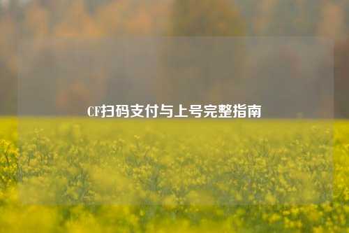 CF扫码支付与上号完整指南