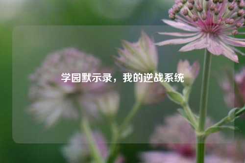 学园默示录,我的逆战系统