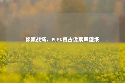 像素战场，PUBG复古像素风壁纸