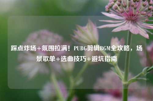 踩点炸场+氛围拉满!PUBG剪辑BGM全攻略,场景歌单+选曲技巧+避坑指南