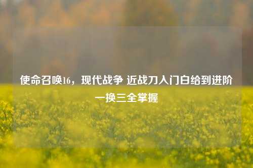 使命召唤16,现代战争 近战刀入门白给到进阶一换三全掌握