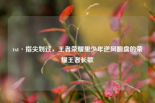 txt·指尖划过，王者荣耀里少年逆风翻盘的荣耀王者长歌