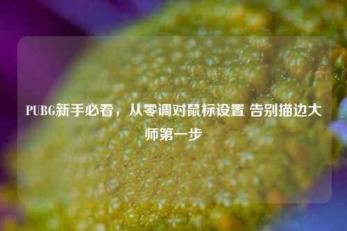 PUBG新手必看，从零调对鼠标设置 告别描边大师之一步