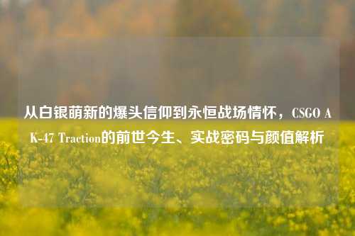 从白银萌新的爆头信仰到永恒战场情怀，CSGO AK-47 Traction的前世今生、实战密码与颜值解析