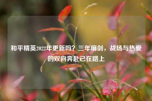 和平精英2022年更新吗?三年磨剑,战场与热爱的双向奔赴已在路上