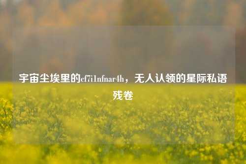 宇宙尘埃里的cf7i1nfnar4h,无人认领的星际私语残卷