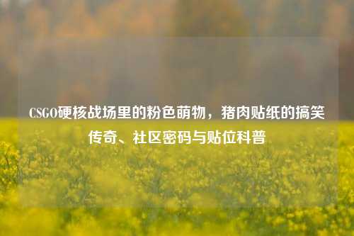 CSGO硬核战场里的粉色萌物,猪肉贴纸的搞笑传奇、社区密码与贴位科普