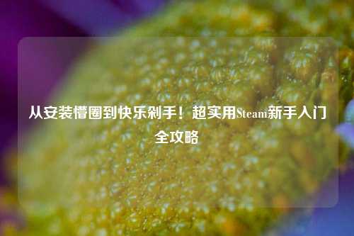 从安装懵圈到快乐剁手！超实用Steam新手入门全攻略