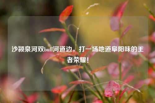 沙颍泉河双buff河道边,打一场地道阜阳味的王者荣耀!