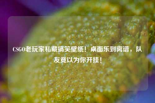 CSGO老玩家私藏搞笑壁纸!桌面乐到离谱,队友竟以为你开挂!