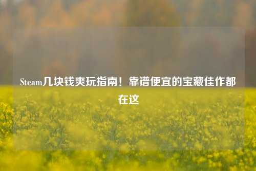 Steam几块钱爽玩指南！靠谱便宜的宝藏佳作都在这