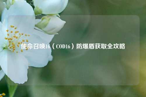使命召唤16（COD16）防爆盾获取全攻略