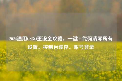 2024通用CSGO重设全攻略，一键+代码清零所有设置、控制台缓存、账号登录