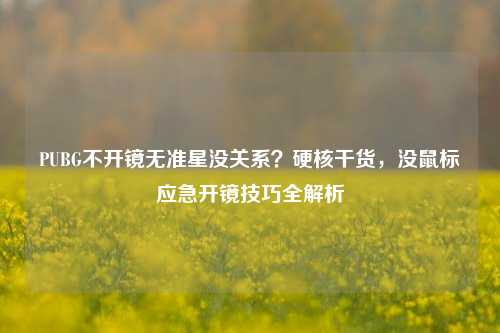 PUBG不开镜无准星没关系？硬核干货，没鼠标应急开镜技巧全解析