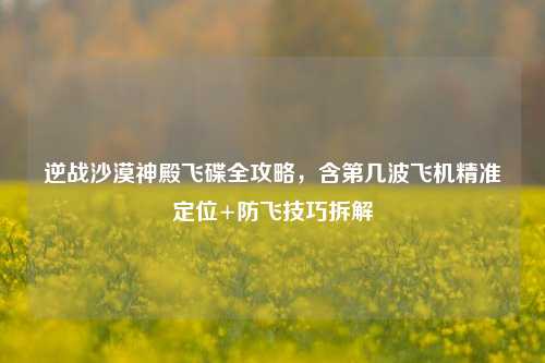 逆战沙漠神殿飞碟全攻略,含第几波飞机精准定位+防飞技巧拆解